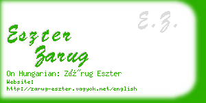 eszter zarug business card